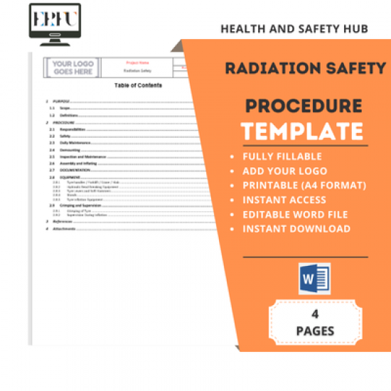 İş Sağlığı ve Radyasyon Güvenliği Prosedürü | Word Şablonu