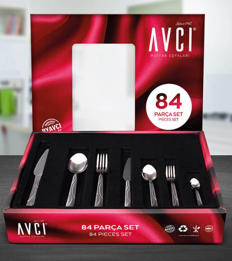 Ay Işığı 84 Parça Çatal Kaşık Bıçak Takımı Ay Işığı 84 Parça Çatal Kaşık Bıçak Takımı