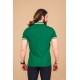 Pamuk Pike Örgü Polo Yaka T-Shirt Yeşil