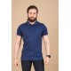 %100 Pamuk Supreme Polo Yaka T-Shirt İndigo Mavi