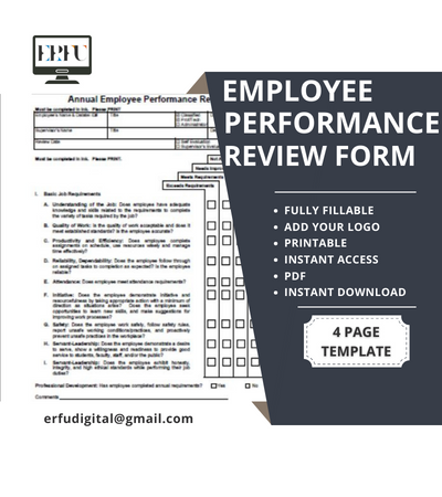 Yıllık Çalışan Performans İnceleme Formu (İngilizce) Yıllık Çalışan Performans İnceleme Formu (İngilizce)