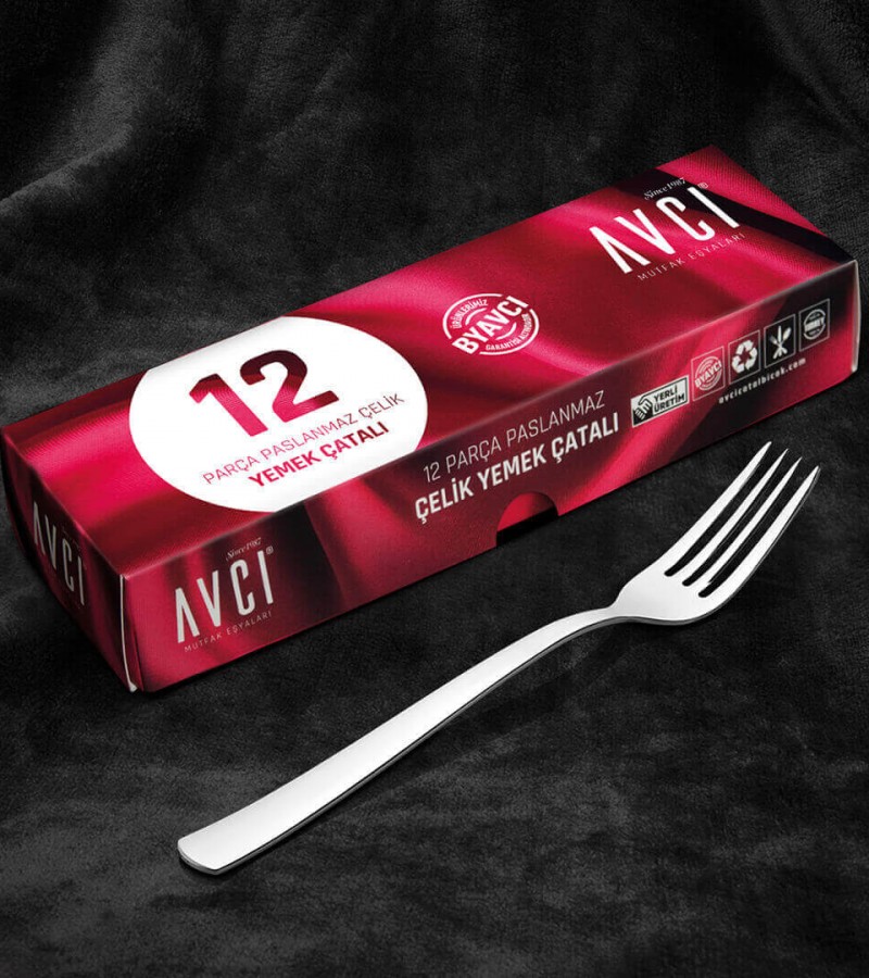 İstanbul 12 Adet Yemek Çatalı