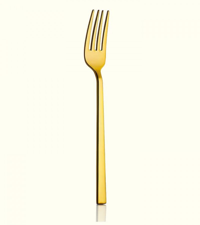 Klas Titanyum Gold 12 Adet Tatlı Çatalı 18/10 Paslanmaz Çelik 2,5 mm
