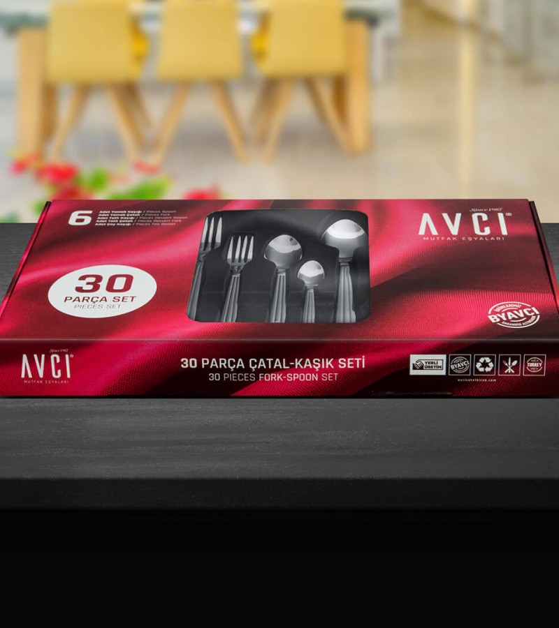 Yakamoz 30 Parça Çatal Kaşık Takımı Yakamoz 30 Parça Çatal Kaşık Takımı