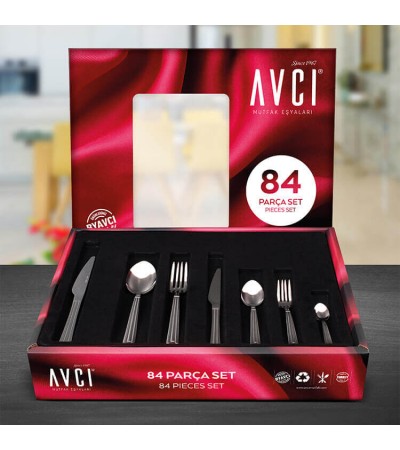 Yakamoz 84 Parça Çatal Kaşık Bıçak Takımı