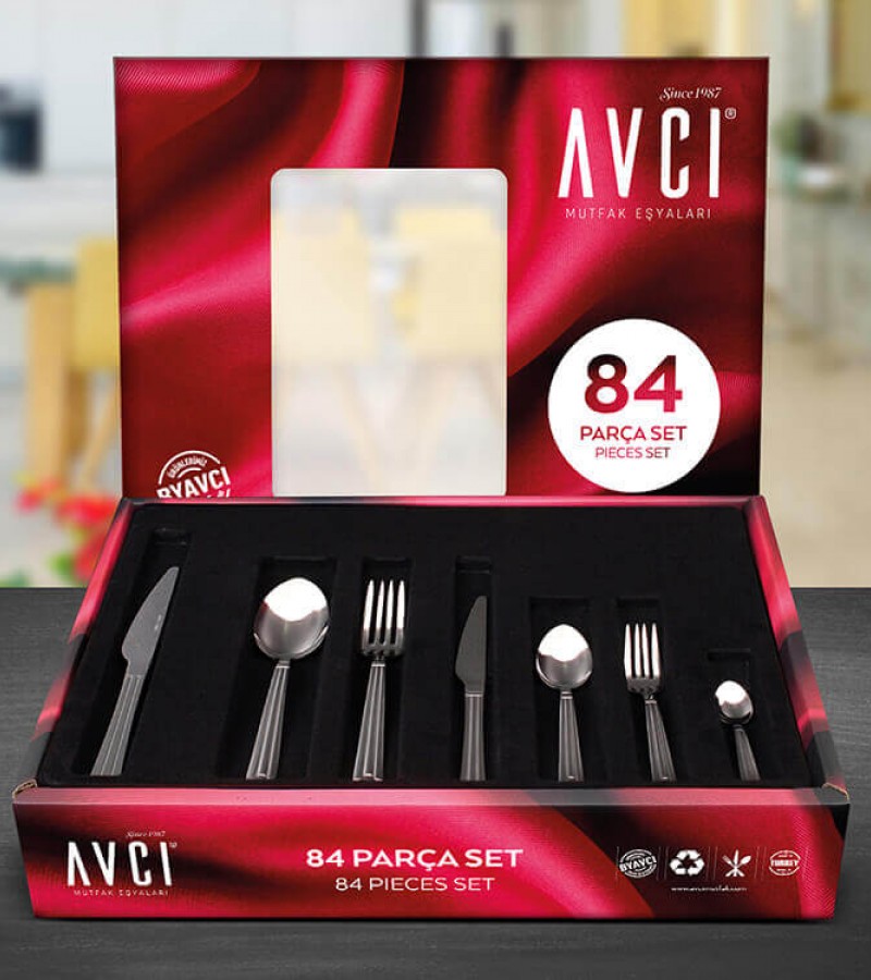 Yakamoz 84 Parça Çatal Kaşık Bıçak Takımı Yakamoz 84 Parça Çatal Kaşık Bıçak Takımı