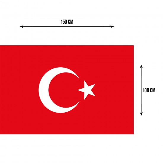 Türk Bayrağı Alpaka Kumaş 100x150 cm
