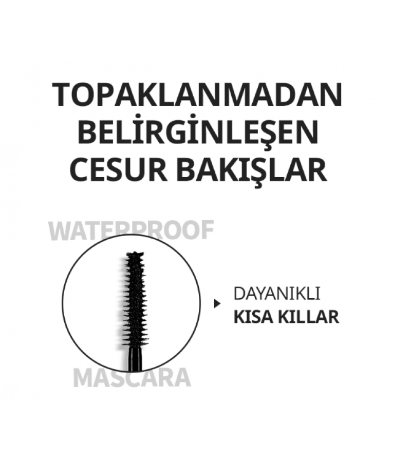 Atomy Adelica Waterproof Maskara (Siyah): Suya Dayanıklı ve Yoğun Siyah Hacim