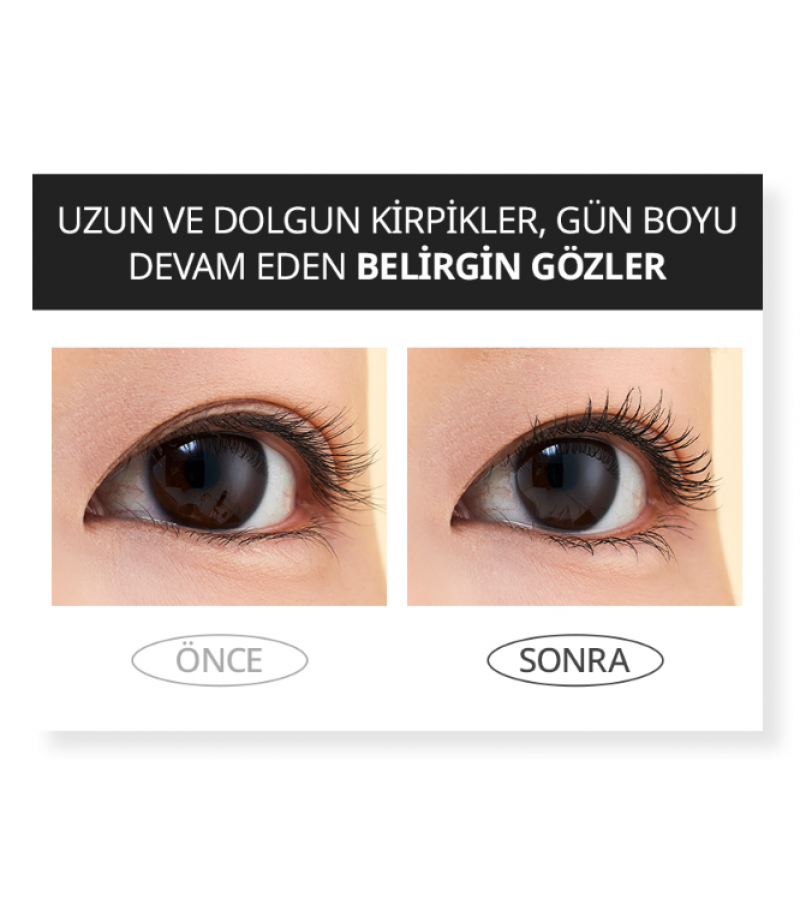 Atomy Adelica Waterproof Maskara (Siyah): Suya Dayanıklı ve Yoğun Siyah Hacim