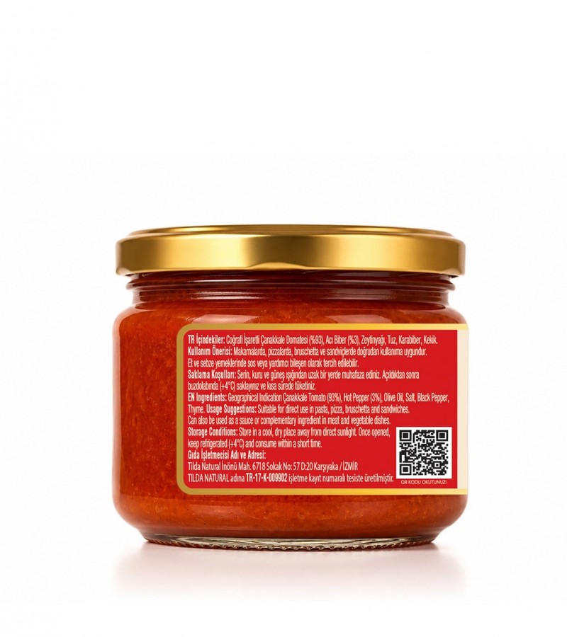 Çanakkale Domatesli Arrabbiata Sos – 300 g