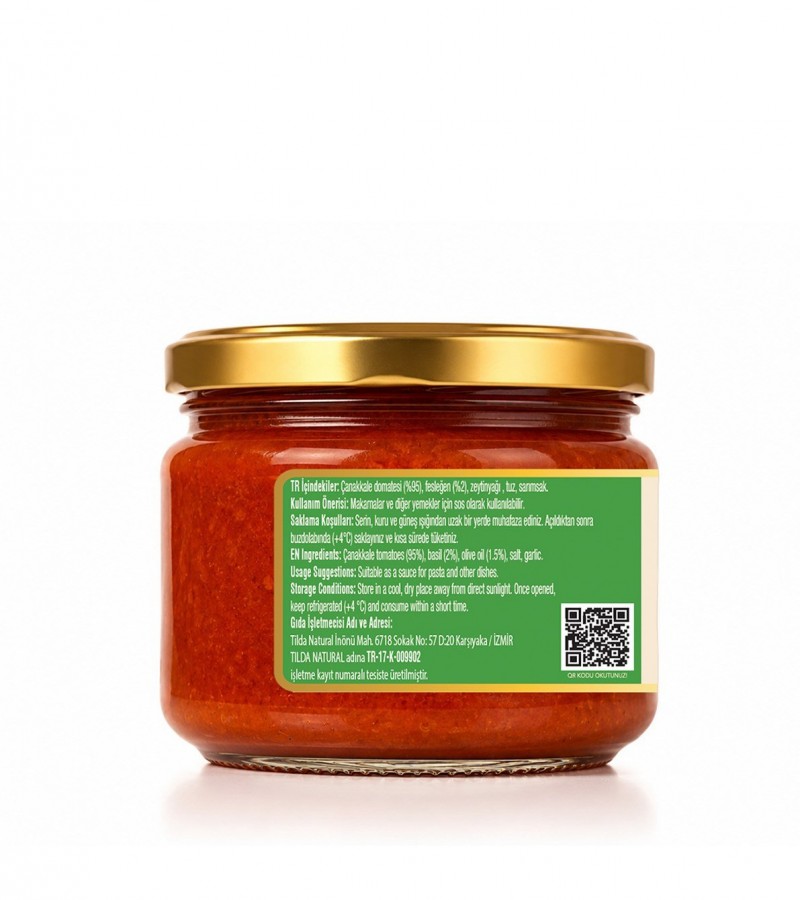 Çanakkale Fesleğenli Domates Sosu – 300 g