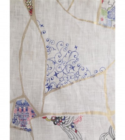 Kintsugi Varak Desenli Amerikan Servis Pivoine (%100 Keten) Kintsugi Varak Desenli Amerikan Servis Pivoine (%100 Keten)
