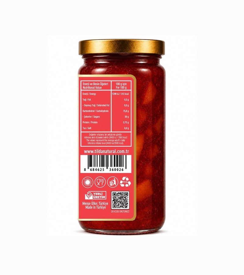 Lapseki Şeftali Reçeli (%80 Meyve) – 250 g