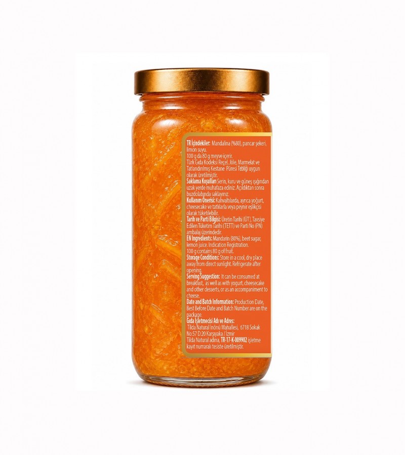Mandalina Marmelatı (%80 Meyve) – 250 g
