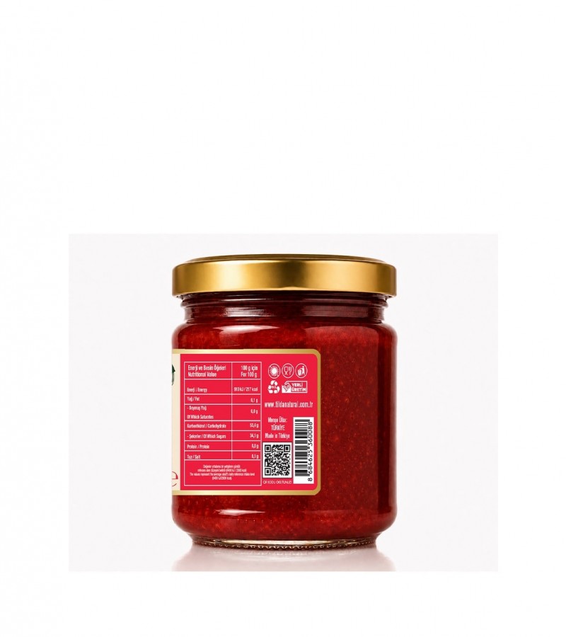 Şeker İlavesiz Çilek Marmelatı (%80 Meyve) – 220 g