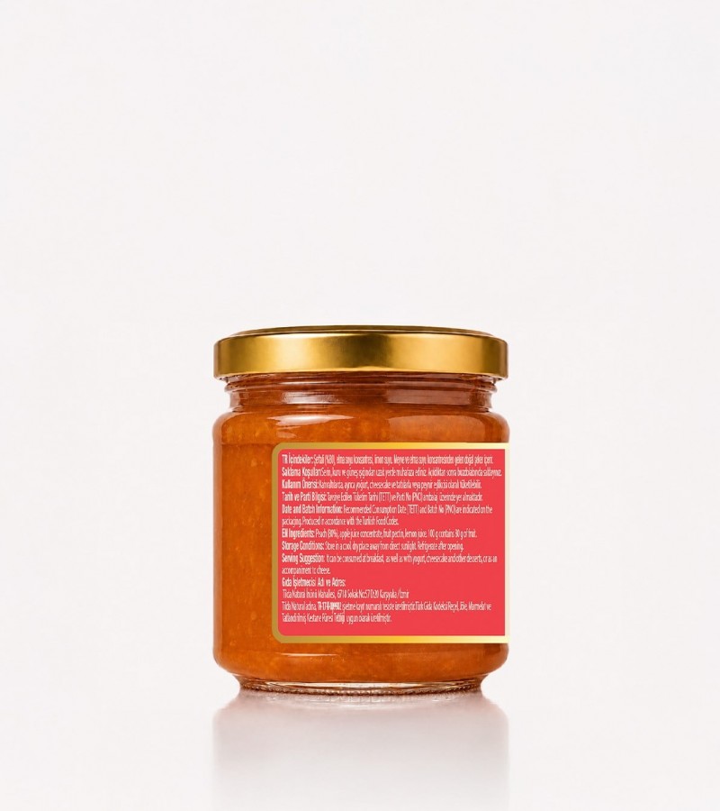 Şeker İlavesiz Şeftali Marmelatı (%80 Meyve) – 220 g