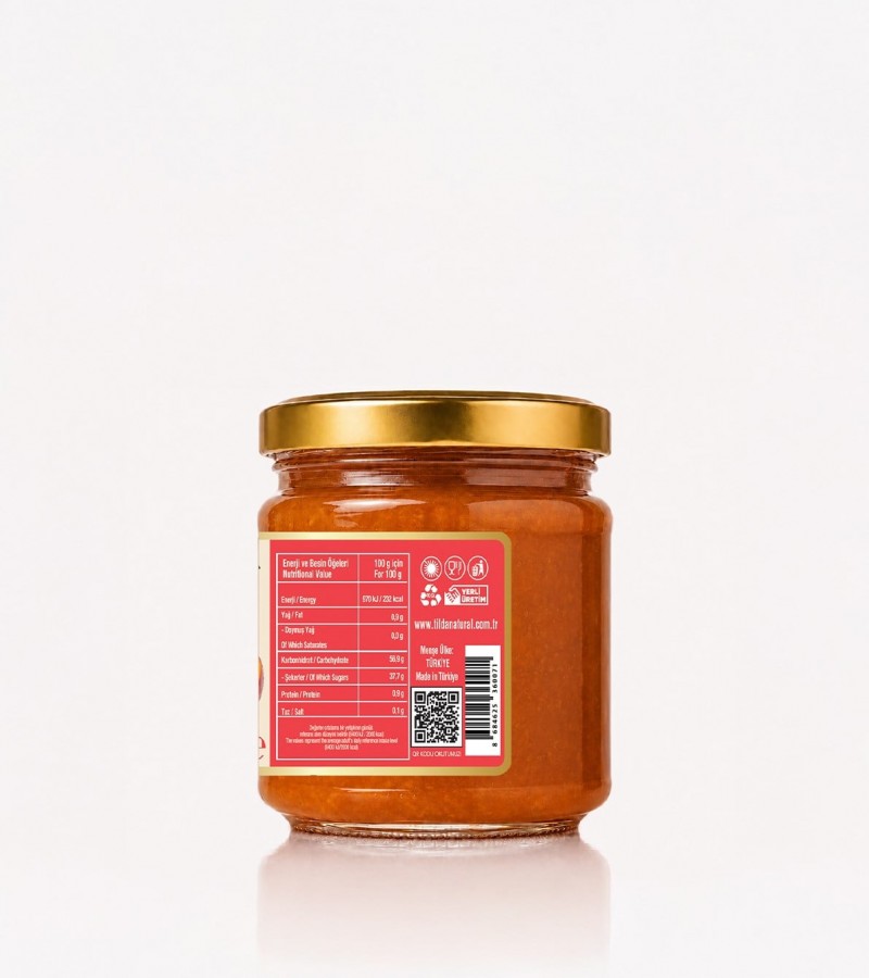 Şeker İlavesiz Şeftali Marmelatı (%80 Meyve) – 220 g