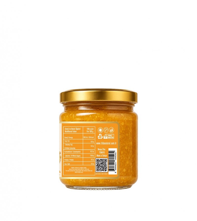Şeker İlavesiz Zencefilli Limon Marmelatı (%80 Meyve)-220 g