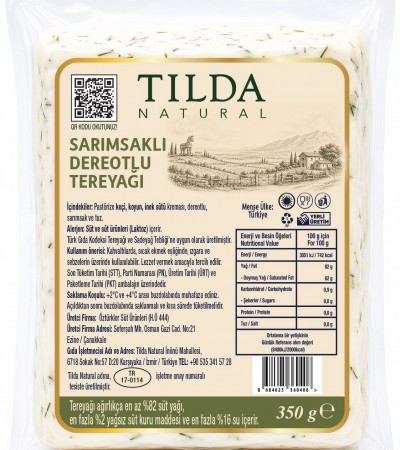 Tilda Dereotlu Sarımsaklı Tereyağı 350 G