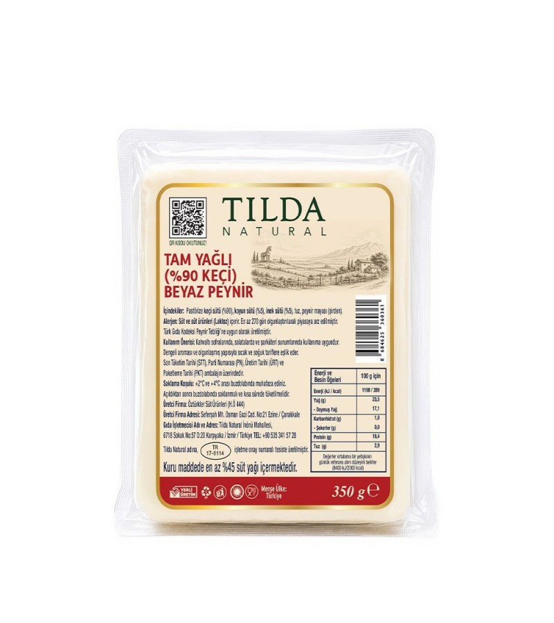 Tilda %90 Keçi Peyniri 350 G