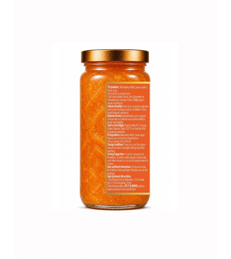 Mandalina Marmelatı (%80 Meyve) – 250 g Mandalina Marmelatı (%80 Meyve) – 250 g