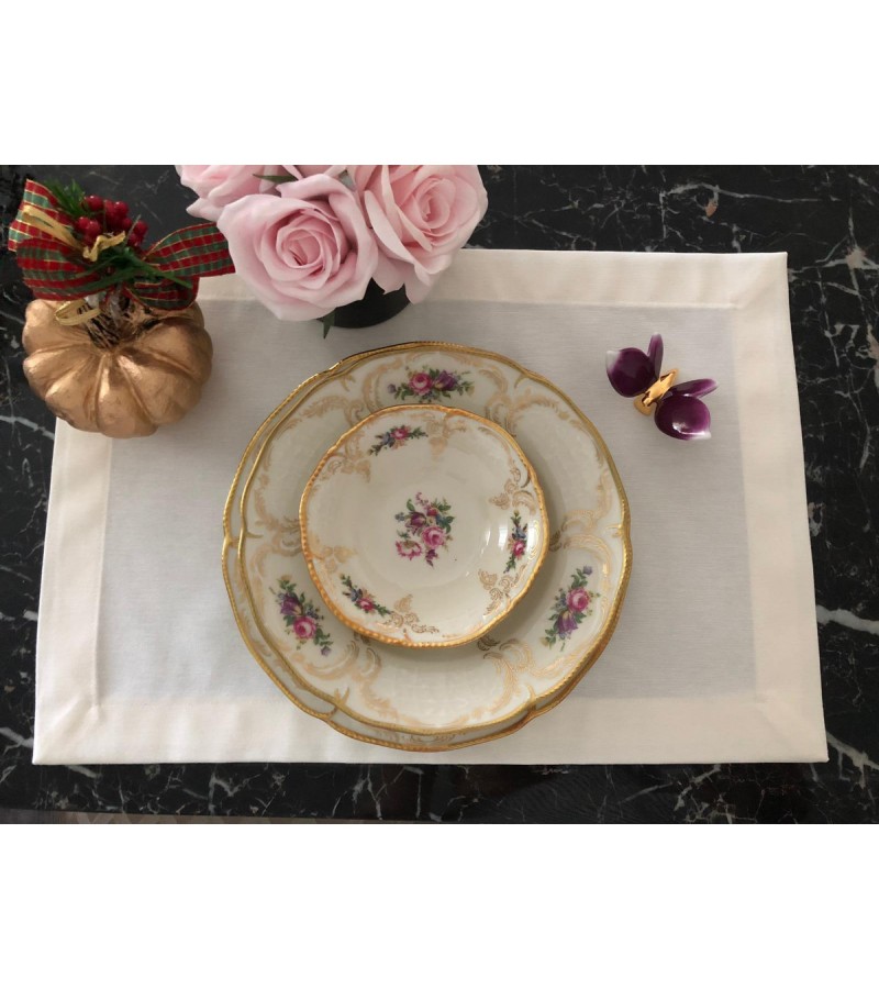 Amerikan Servis Ekru Pivoine (%100 Keten) Amerikan Servis Ekru Pivoine (%100 Keten)