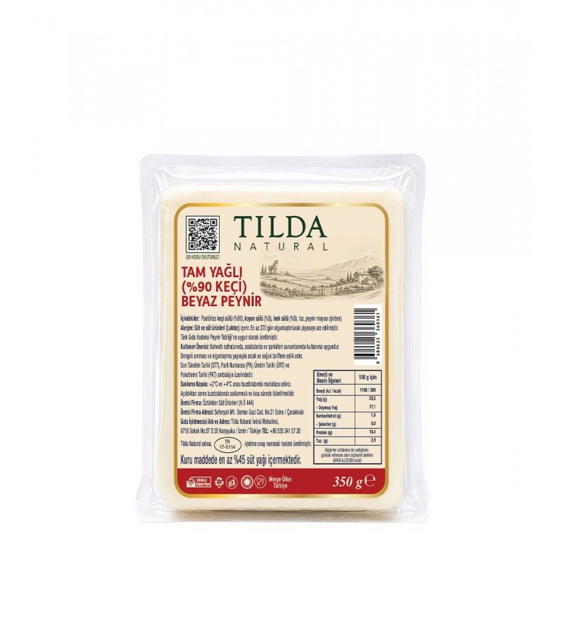 Tilda %90 Keçi Peyniri 350 G Tilda %90 Keçi Peyniri 350 G