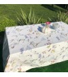 Kintsugi Varak Desenli Masa Örtüsü - Pivoine (%100 Keten)