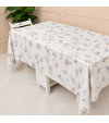 Kintsugi Varak Desenli Masa Örtüsü - Pivoine (%100 Keten)