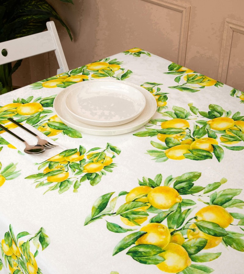 Limon Desenli Masa Örtüsü - All Over Pivoine
