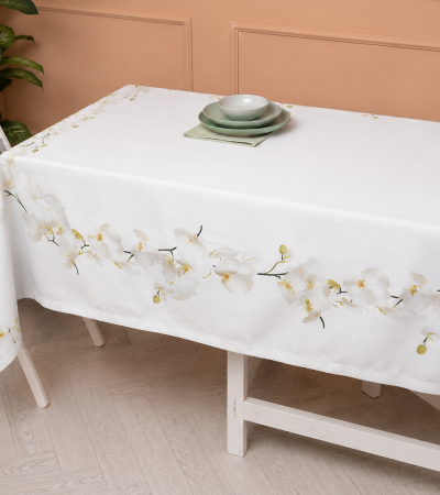 Orkide Desenli Masa Örtüsü - Pivoine Orkide Desenli Masa Örtüsü - Pivoine