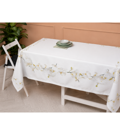 Orkide Desenli Masa Örtüsü - Pivoine