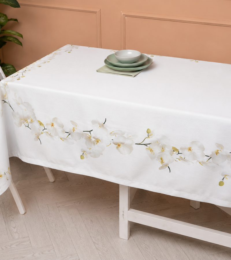 Orkide Desenli Masa Örtüsü - Pivoine