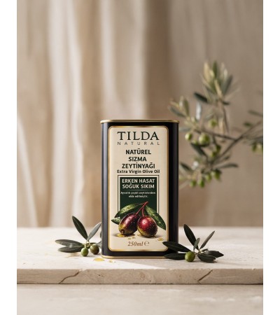Tilda Erken Hasat Soğuk Sıkım Zeytinyağı Teneke 250 Ml